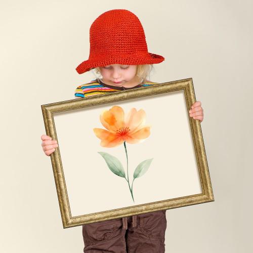 HLiWEGNS Antique Gold 24x32 Frame – Poster Frame with Aged Gold Finish – Picture Frame for 24 x 32 Artwork, Canvas Prints, Puzzles, and Wall Decor