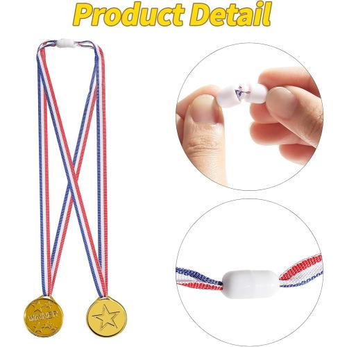 100 Pieces Gold Plastic Winner Medals for Awards for Kids, Award Medals for Kids Sports Awards, Games Competitions, Prizes,Party Favors and Decorations.