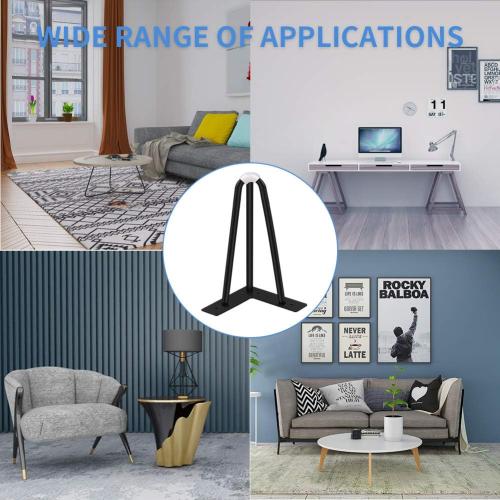 7 Inch Hairpin Legs 1/2” Dia 3-Rods Heavy Duty Hairpin Feet, Metal DIY Furniture Legs Sofa Cabinet Feet Coffee Tea Bar Stool Chair Leg, Set of 4