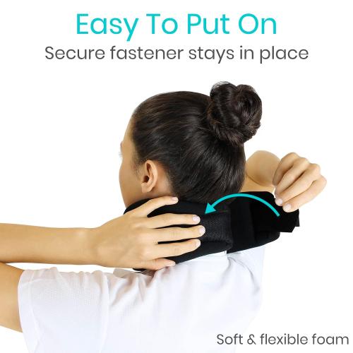 Vive Neck Brace for Neck Pain and Support for Women, Men - Cervical Collar - Soft Neck Brace for Pinched Nerve - Vertebrae Whiplash Wrap for Posture, Sleeping - Spinal Support and Spine Pressure