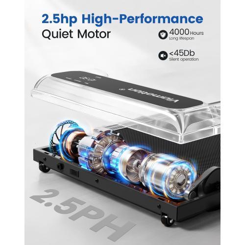 Walking Pad Treadmill with Handle Bar and Adjustable Incline, Compact Portable Treadmills for Home Office, 2.5HP Quiet Anti-Slip Under Desk Treadmills, 0.6-3.8 MPH Remote Speed Control, 265 LBS