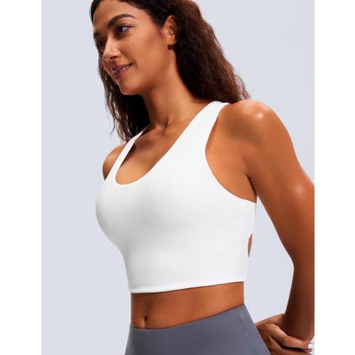 Sports Bras for Women Criss-Cross Back Padded Workout Tank Tops Medium Support Crop Tops for Women