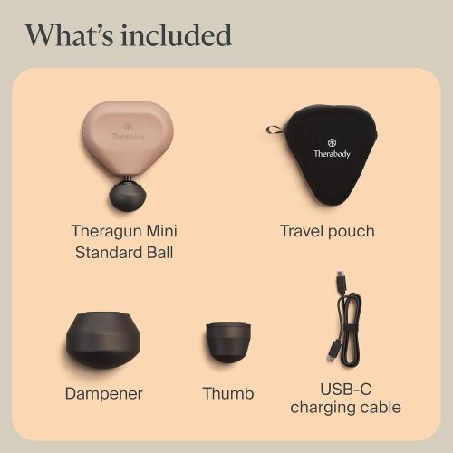 .TheraGun Mini (3rd Generation) by Therabody – Ultra-Portable Massage Gun and Travel Essential for Fast, Effective Pain and Tension Relief Anywhere (Desert Rose)
