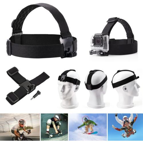 Universal Action Camera Accessories Bundle Head Chest Strap Mount/Selfie Stick/Floating Hand Grip Compatible with Dragon Touch/AKASO EK7000 Brave 4 5 6 7 LE V50X/GoPro Hero 13 12 11 10 9 8 7