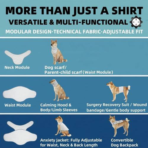 Dog & Cat Surgery Recovery Suit and Anxiety Wrap