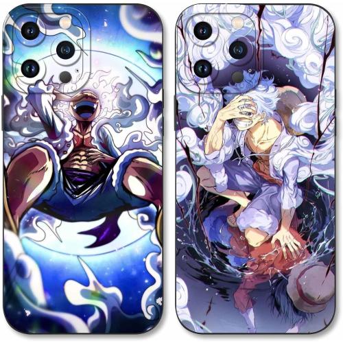 2 Pack Anime Phone Case for iPhone 13 Pro Max 6.7in,Manga Print Aesthetics Cases,Cool Comics Cartoon Design Women Men Girls Boys,Lens Protection Soft Cover Funda iPhone13 Max,Pattern 1
