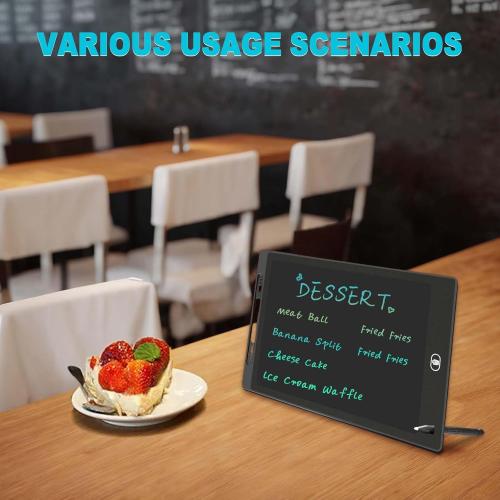 Magnetic Dry Erase Board for Fridge, 9.8”×6.7” Small LCD Writing Tablet Blackboard Grocery to Do List Magnet Pad Black White Whiteboard Adult Chore Chart Refrigerator Digital Notepad Message Center
