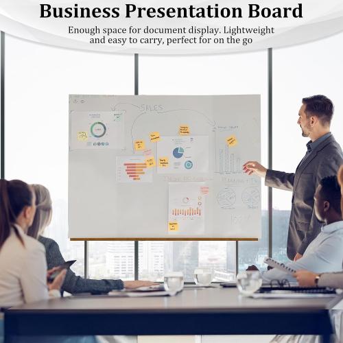 Ndsox 4 Pack 36 x 48 White Trifold Poster Board Large Corrugated Tri Fold Business Presentation Boards Picture Posterboard for Science Fairs, School Projects, Event Displays, Art Exhibitions