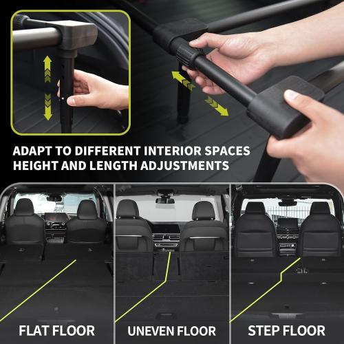 Folding Camping Cot for Universal SUV Truck MVP,Car Bed with Adjustable Leg and Length 600D Oxford Non Inflatable Air Mattress,Sleeping Platform for Traveling Black(Short Legs)