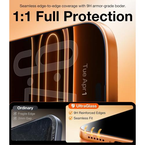 UltraGlass TOP 9H  Armor for iPhone 17 Pro Max Privacy Screen Protector | NO.1 Military Grade Shatterproof, Privacy Screen 17 Pro Max Tempered Glass 17 ProMax, 100% Anti Spy, Longest Durable, 2 Pack