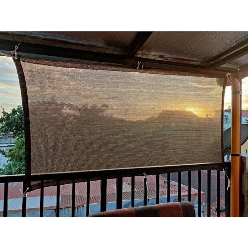 Fence Privacy Screen Balcony Sun Shade Cloth 3'3x6'6 80% Shade Fabric Outdoor Patio Screens Mesh Panels Apartments Railing Cover UV Protection for Backyard Garden Porch Deck