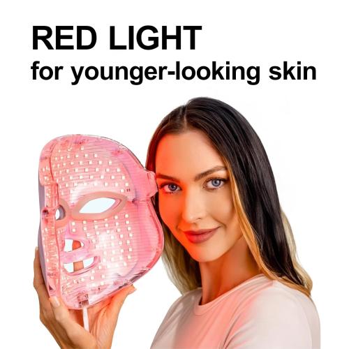 Light Beauty Mask - Led Face Mask Light Therapy - Red Light Therapy Mask for Face - LED Facial Skin Care Mask
