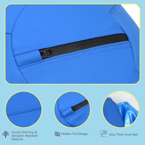 Herding Ball for Dogs and Horses,18 Jolly Ball for Dogs, Dog Herding Balls for Australian/German Shepherd, Improved Bite-Resistant, Agility Training Equipment Reinforced Sewing Dog Toys - Blue Medium