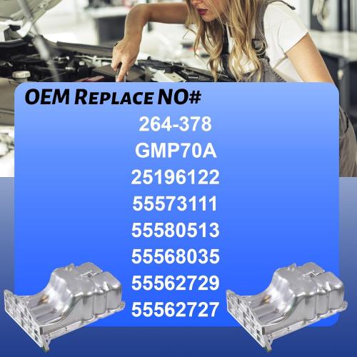 Engine Oil Pan Compatible with 2011-2016 Chevrolet Cruze, 2012-2020 Sonic, 2016 Cruze Limited, 2013-2021 Trax, 2013-2021 Buick Encore, 1.4L, Replace 25196122