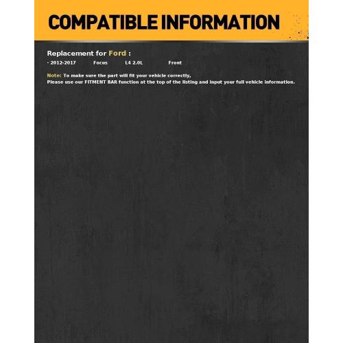 KAC Catalytic Converter Replacement for 2012-2018 Focus SE/SEL/Titanium/S L4 2.0L Stainless Steeland Ceramic Material Ref.No # 674137 1Pcs (EPA Compliant)