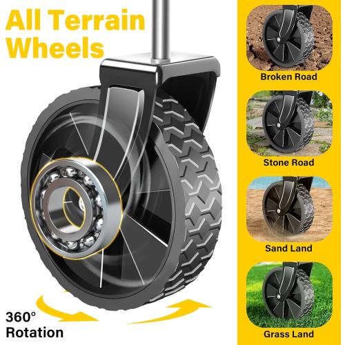 Wagons Carts Foldable, Collapsible Wagon with Wheels — Foldable Wagon for Groceries,Picnic,Beach,Camping, Small Hauls, Apartment Moving Storage, Portable Utility Folding Wagon Cart, 360lbs, Black