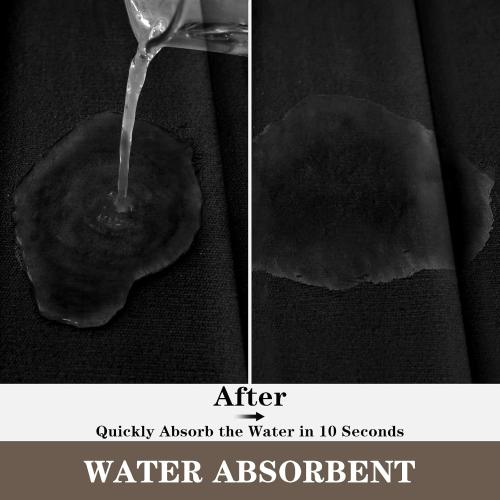 BYSURE Black Memory Foam Bathroom Rug Set 3 Piece, Non Slip Extra Soft Absorbent Washable & Dry Toilet Bath Mat Sets