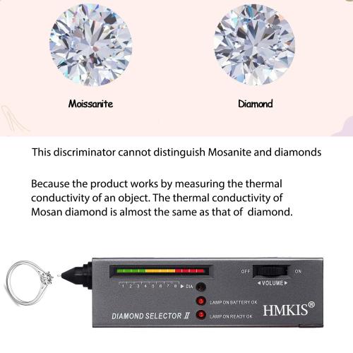 Diamond Tester Pen, Professional Jewelry Diamond Tester with 60X Jewelry Loupe Magnifier, Diamond Selector for Novice and Expert (Non-Rechargeable)