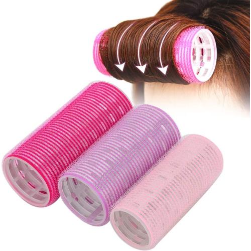 Hair Roller Sets, 3Pcs Self-Adhesive Hair Rollers, Portable Grip Holding Styling Curlers, Hairdressing Tool, Salon Hair Dressing Curlers for DIY Hair