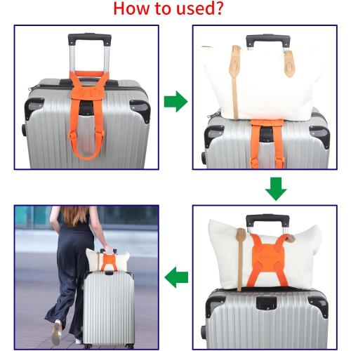 Luggage Straps，Luggage Straps for Suitcases Add a Bag Easy to Travel Belt for Luggage，Bag Bungee for Luggage，Adjustable Size Luggage Belt (Fluorescent Green-2)