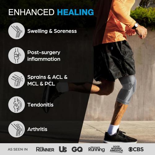 NEENCA Professional Knee Brace for Pain Relief, Medical Knee Support with Patella Pad & Side Stabilizers, Compression Knee Sleeve for Meniscus Tear, ACL, Joint Pain, Runner, Workout (Gray, Small)