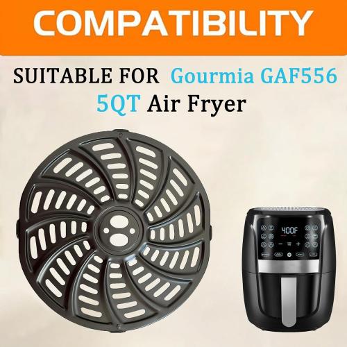 5QT Air Fryer Crisper Tray for Gourmia GAF556 GAF566 GAF536 Air Fryers, Premium Air Fryer Grill Crisper Plate Rack Grill Pan Insert Grate Grid Shelf for Gourmia 5QT Air Fryers, Dishwasher Safe