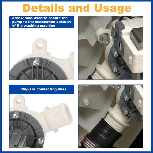 WH23X28418 290D1201G003 WH23X24178 Drain Pump Fit for GE Hotpoint