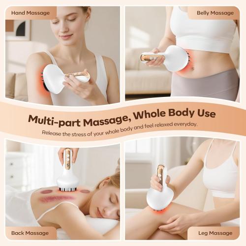 Lymphatic Drainage Massager & Anti Cellulite Massage Tool,New Smart Cupping Massager,Helps Reduce Stretch Marks & Cellulite,for Belly, Arms & Legs,Body Sculpting Machine with Heat & Vibration
