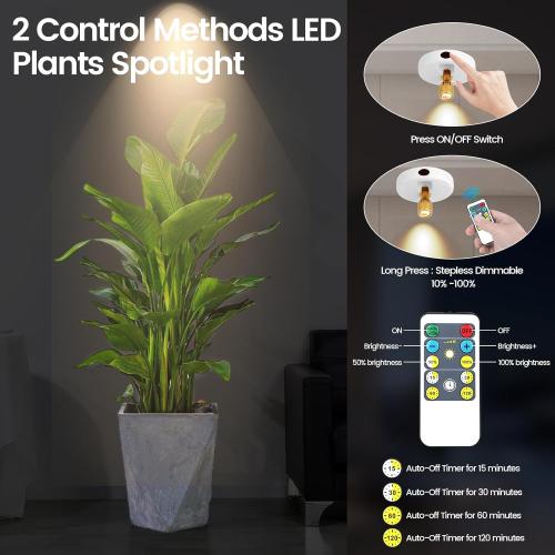 Set of 2 LED Spotlight, Rechargeable Battery Picture Lights, Uplighting Indoor with Remote, Stick Spot Lights for Wall Display Dartboard Painting Artwork Accent-2pcs