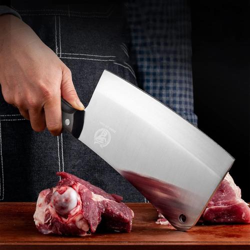 ZENG JIA DAO Meat Cleaver, 7'' Chinese Chef's Kitchen Small Bone Chopping Knife, Heavy Duty Butcher Knife, Full Tang Wengewood Handle chopper, German Stainless Steel, 2025 Chef Gift