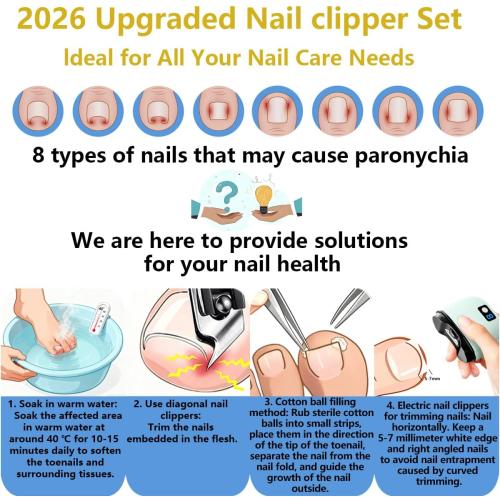 Electric Nail Clipper, 2026 Improved Nail Clippers Set, Includes an Automatic 2-in-1 Nail Clippers (with LED Light & Storage Box), an Oblique Nail Clippers, Ideal for All Your Nail Care Needs - Green