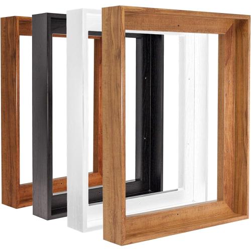 Canvas Floater Frame for 1”–1.25”Deep Gallery Wrapped Canvas, Wood-Look Floating Frame Wall Artwork for Oil Paintings, Gallery Bedroom, Living Room, Studio, Made in USA(White,8x12) beige