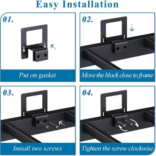 Non Slip Mattress Gaskets for Metal Bed Frame, 6 pcs Anti-Slip Holder in Place Gripper, Easy to Installation Keep Mattress from Sliding Gripper, Mattress Slide Stopper, Black