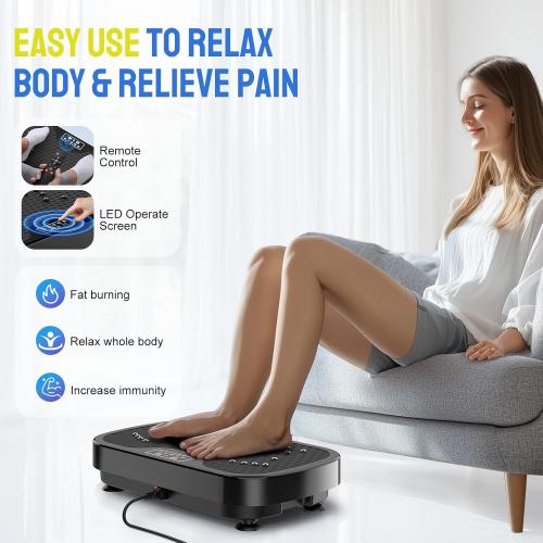 Vasson Vibration Plate Exercise Machine, Power Vibrating Shake Platform for Lymphatic Drainage, Whole Body Vibrate Waver Fitness, Full Body Shaking Board for Home Workouts, Weight Loss, Women