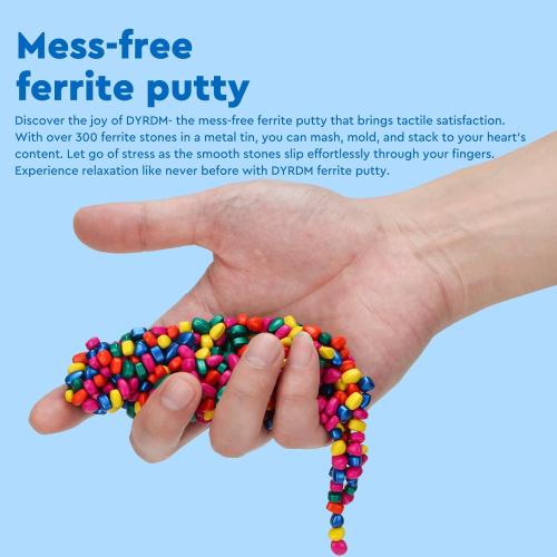 300  Original Ferrite Putty Multicolr, Sensory Stones, Adult Fidget Stress Relief Desk & Office Item, Ferrite Stones Stocking Stuffers Gifts