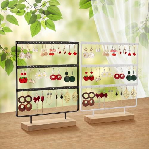 Earring Organizer Stand, Earring Holder Display Stand for Vendors(3 Tiers & 66 Holes)