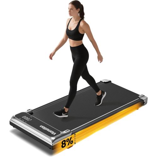 Walking Pad,Under Desk Treadmill with Incline,2.5HP Low Noise Walking Pad with Remote and LED Display,Portable Walking Pad with 265 lbs Weight Capacity,Under Desk Treadmill Home Office