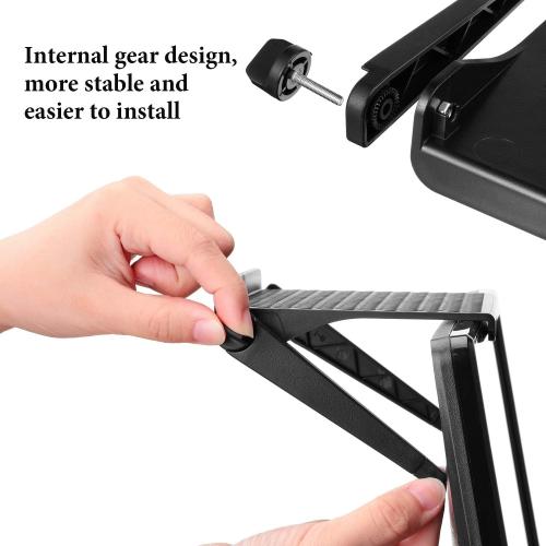 Blulu 2 Pieces TV Top Shelf Adjustable Screen Shelf TV Monitor Top Bracket for Cellphone Stand, Media Boxes, Game Console, Router and Home(8.5 x 4.5 Inch,Black)