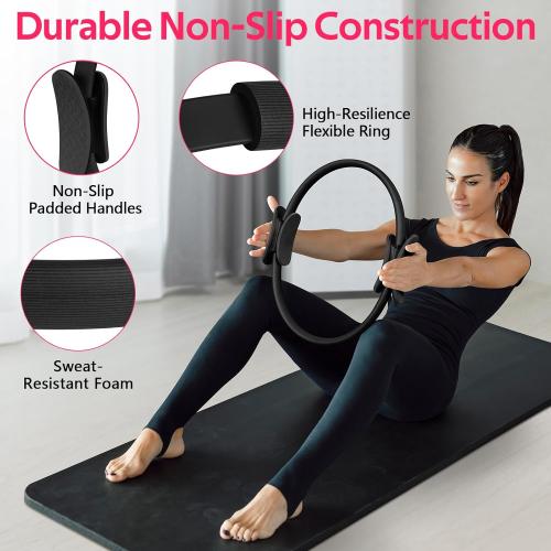 WALITO Home Pilates Kit for Women,Pilates Ring Set with Magic Circle,Resistance Bands,Figure 8 Workout Bands,Mini Ball, Compact Toning Fitness Essentials Starter Set Accessories Gift