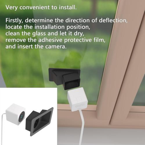 Teccle Angled Window Mount for Wyze Cam OG, 20 Degrees Tilt, Through Windows Use Cam OG Security Camera (1Pack)