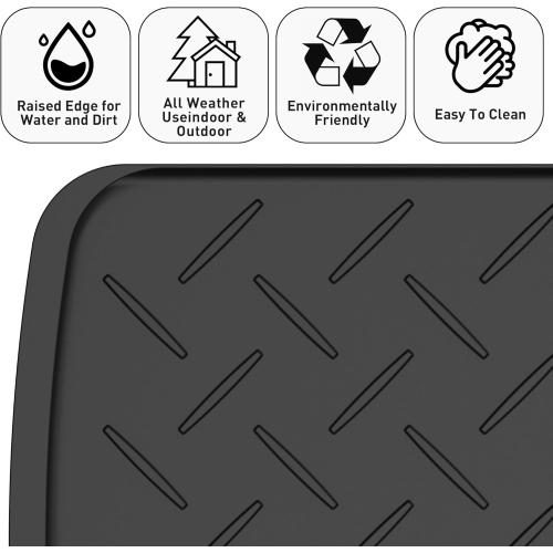Boot Trays Heavy Duty Rubber Mat with Lip, Waterproof Shoe Mat Tray for Entryway Shoe Tray Multi-Purpose for Indoor or Outdoor 27.56 x 15.75inch
