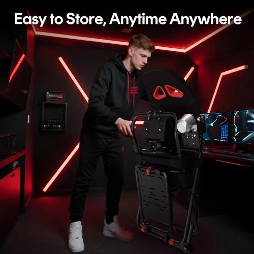 RACGTING Racing Simulator Cockpit for G920 G29 G923, Foldable Racing Simulator for Thrustmaster T248X T248 T300 T150 458 TX Xbox PS5 PS4 PC (Black), might miss pieces