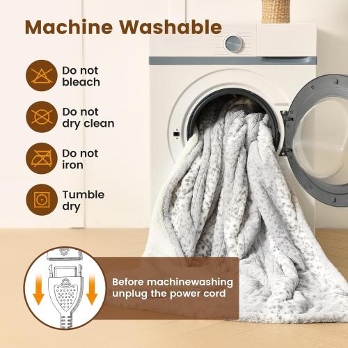 Bearhug Electric Blanket Heated Blanket King Size 100x 90 Dual Controllers Heating Blanket Gift Reversible Faux Fur & Sherpa,10 Heating Levels, ETL, Machine Washable, Over-Heat Protection*** GREY***