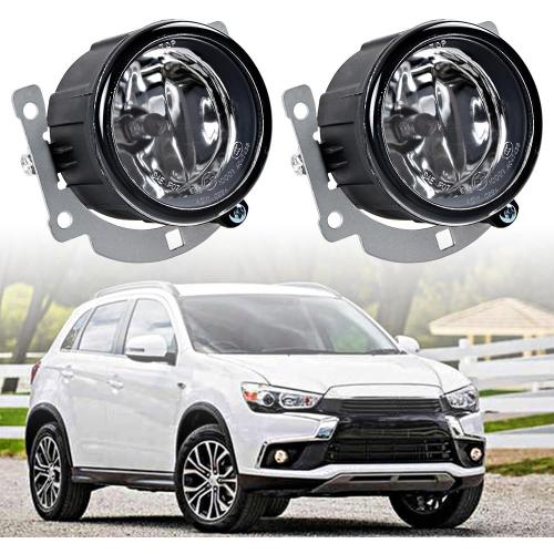 Astra Depot 2X Fog Lights with H11 Bulbs w/Mounting Brackets Replacement For Mitsubishi Outlander RVR ASX