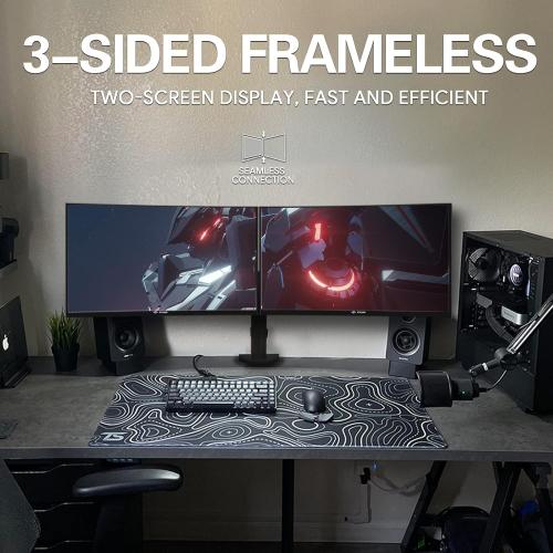 CRUA 27 Curved Gaming Monitor, QHD(2560x1440P) 144Hz/165Hz 99% sRGB Professional Computer Monitors, Support AMD FreeSync, Wall Mountable Installs(HDMI, DP)-Black