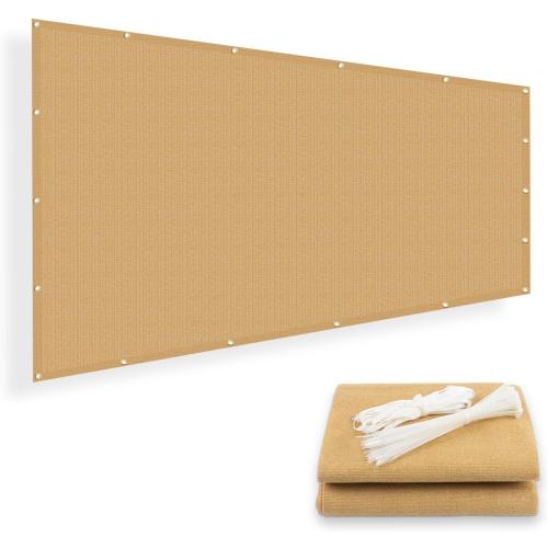 Size 8x10 ft Color Sand SUNNY GUARD Shade Cloth 4/6/8/10/12 FT Sun Shade Screen Fabric Shade Cover Tarp with Grommets for Pergola Backyard Garden,8x10 FT Sand