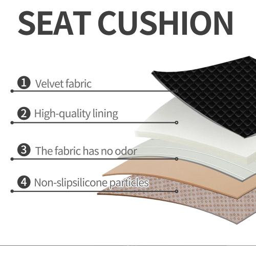 Driver or Passenger Side Seat Cushion for Full Back-Black