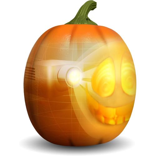 Jabberin' Jack Motion Sensor 12 Inch XL Talking Animated Orange Pumpkin with Built in Video Projector and Speaker Includes 80 Minutes of Content
