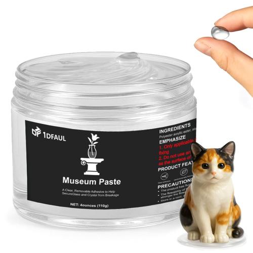 4 oz Exhibits Fixing Gel for Museum, Removable Clear Museum Paste Putty Wax, Reusable & No Residue, Fixed Collection Artifacts and Decorations to Prevent Vibration, Falling