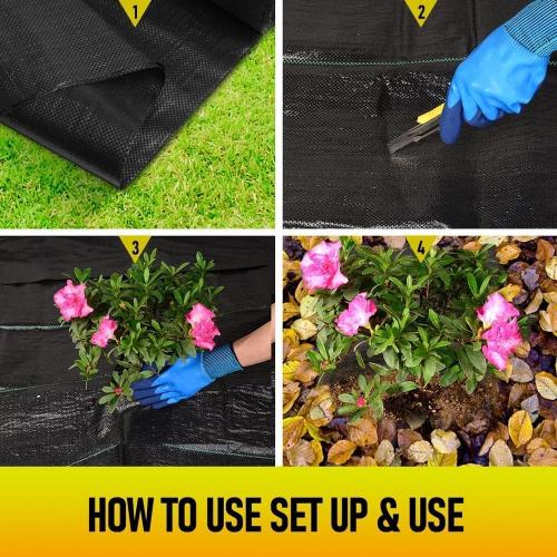 Weed Barrier Landscape Fabric,  Premium Heavy Duty Garden Cloth, Ground Cover for Gardening, Farming with u Shaped Securing Pegs